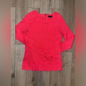 Women’s Textured Crewneck Sweater - Bright Pink